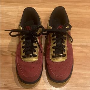 Nike Red and Gold Women's Sneakers